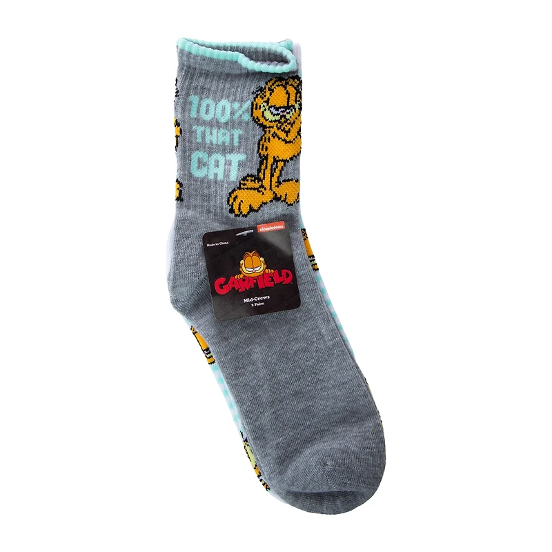 Garfield™ Ladies Mid-Crews Socks 2-Pack