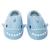 Ladies Fur-Lined Kawaii Shark Clogs