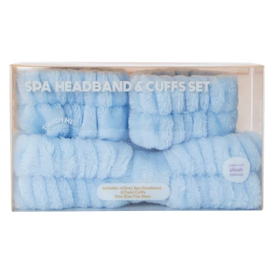Plush Spa Headband & Cuffs Set