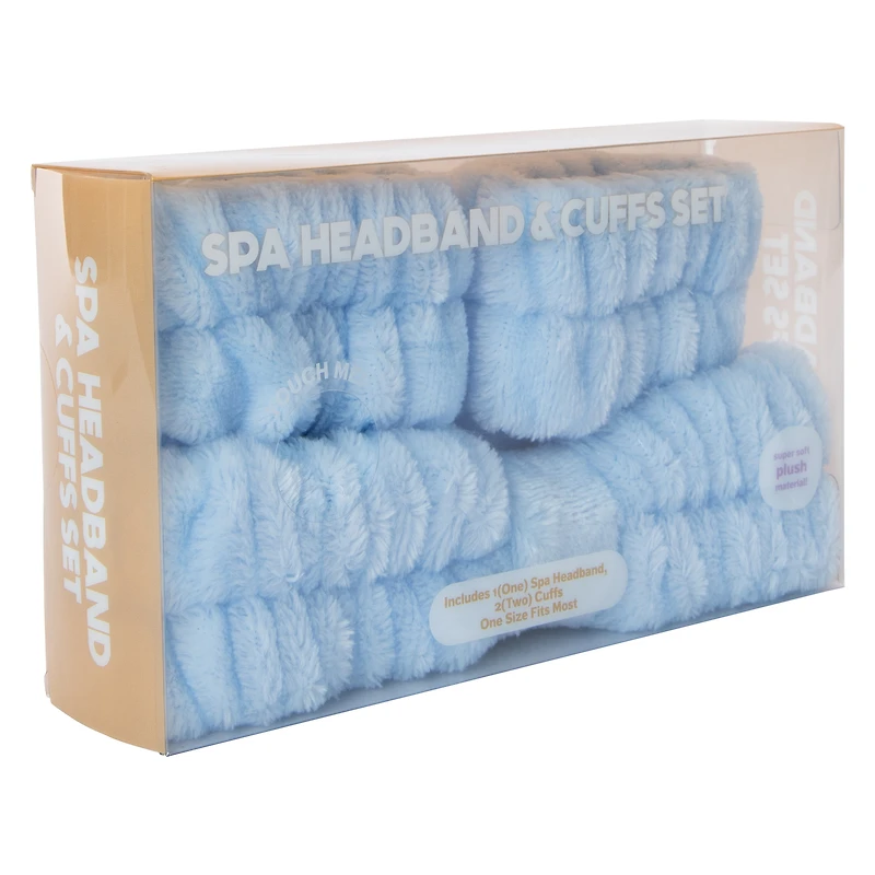 Plush Spa Headband & Cuffs Set