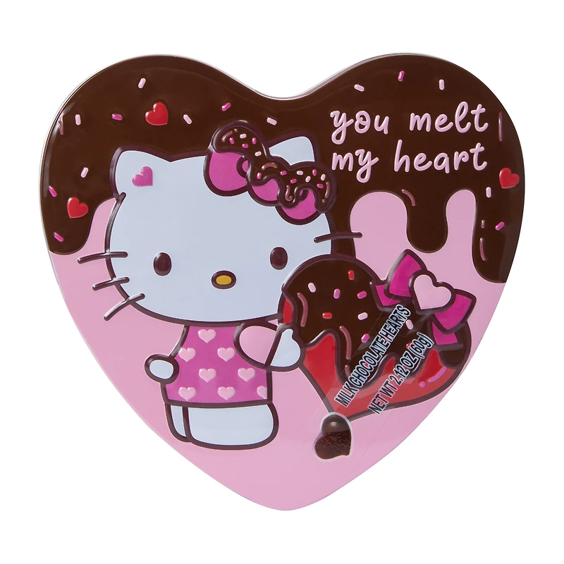 Hello Kitty Milk Chocolate Hearts Tin Box 2.12oz