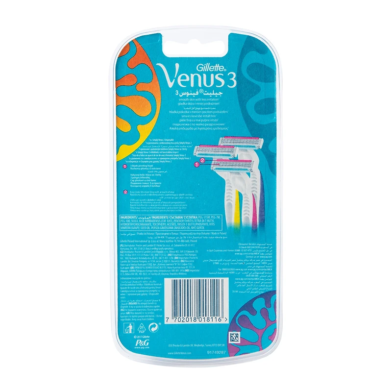 Gillette® Simply 3 Venus Razors 3-Count