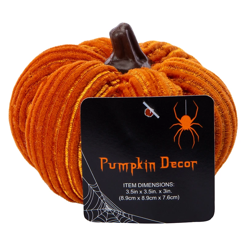 Orange Plush Mini Pumpkin 3.5in