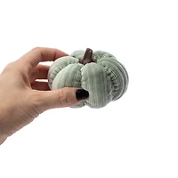 Sage Green Plush Mini Pumpkin 3.5in