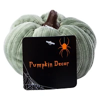 Sage Green Plush Mini Pumpkin 3.5in