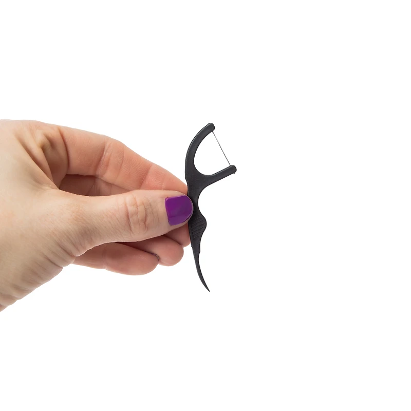 Charcoal Toothpick Flossers 75-Count