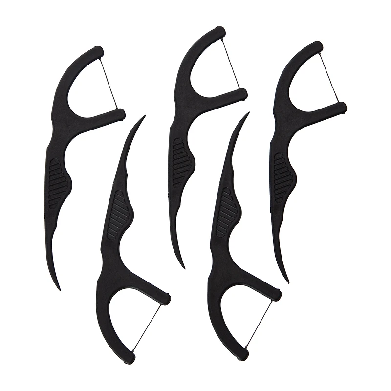 Charcoal Toothpick Flossers 75-Count