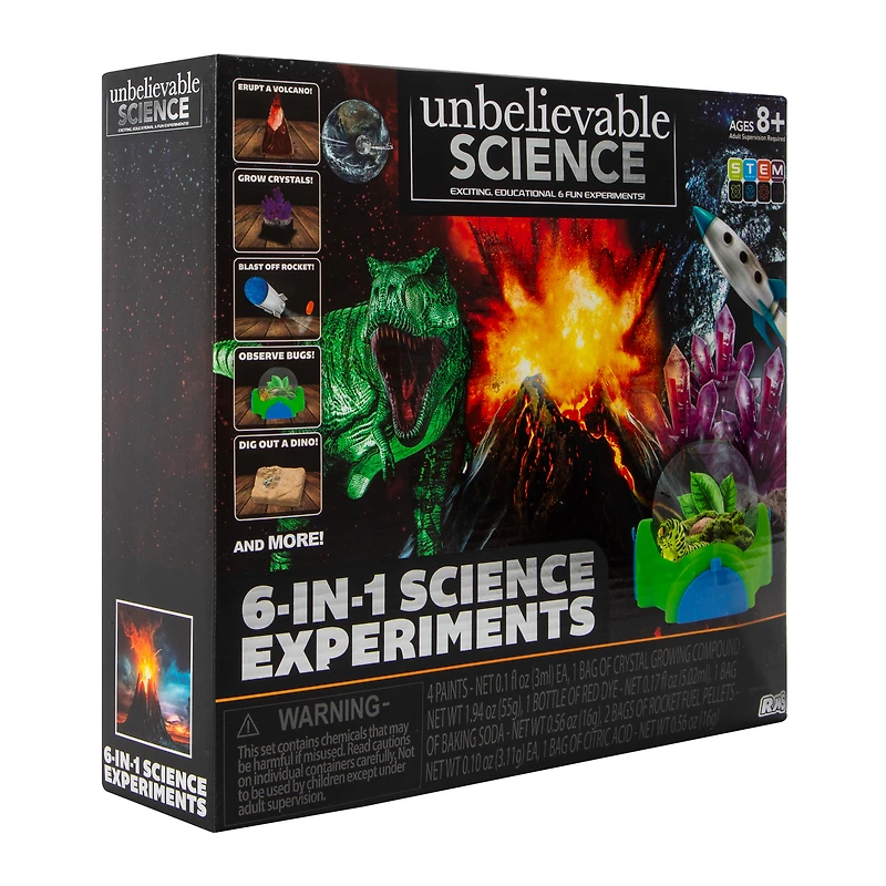 Unbelievable Science 6-in-1 Science Experiments Kit