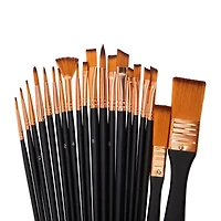 Wood Artist Brush Set 20-Count