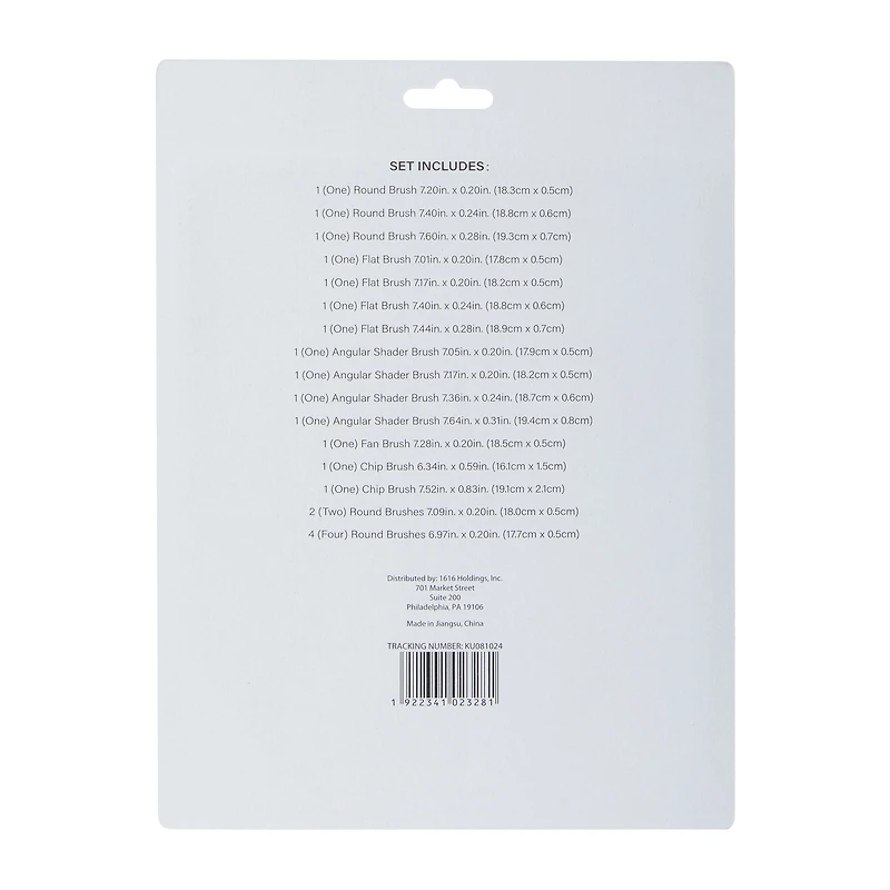 Wood Artist Brush Set 20-Count