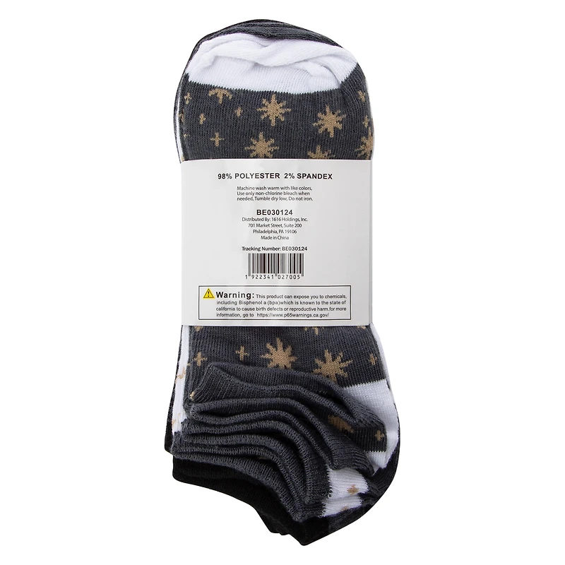 Ladies Assorted Celestial Low-Cut Socks 10-Pack