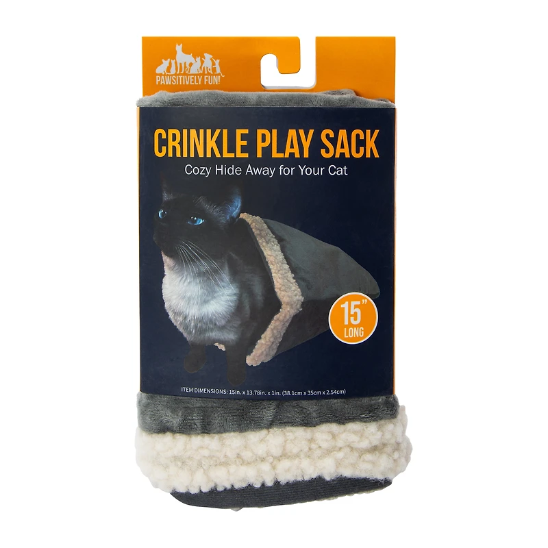 Pawsitively Fun! Cats Crinkle Play Sack Toy