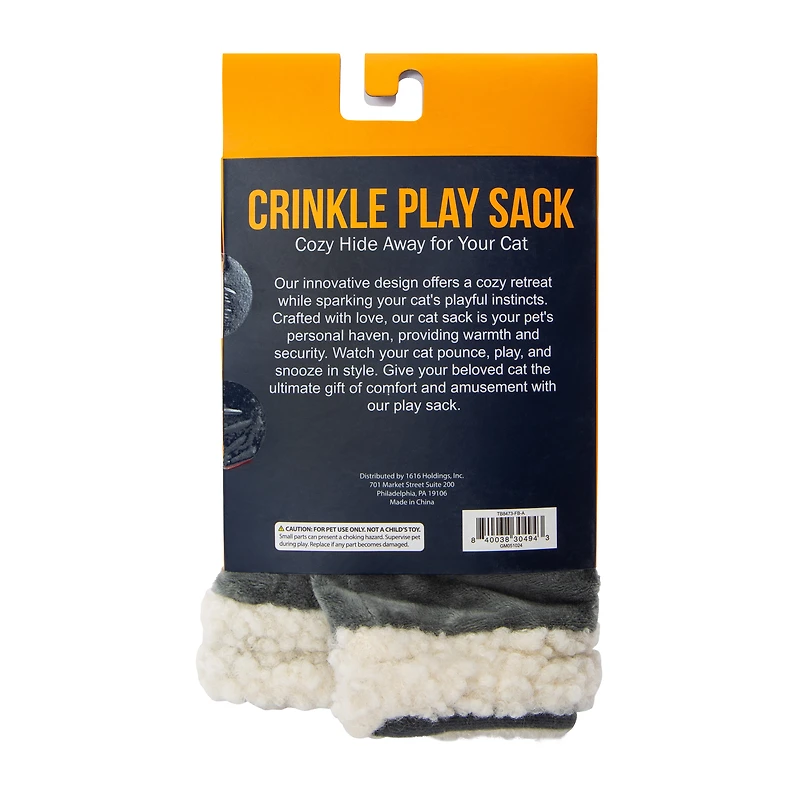 Pawsitively Fun! Cats Crinkle Play Sack Toy
