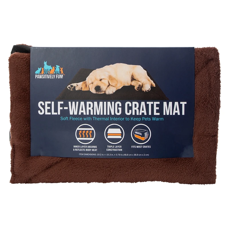 Self-Warming Pet Crate Mat 19.2in x 15.3in