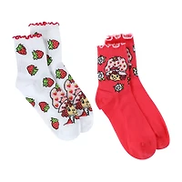Juniors Strawberry Shortcake™ Mid-Crews Socks 2-Pack