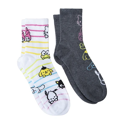 Juniors Hello Kitty And Friends® Mid-Crews Socks 2-Pairs