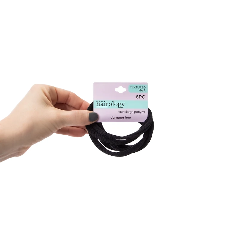 Black Extra Large Ponyos 6-Count