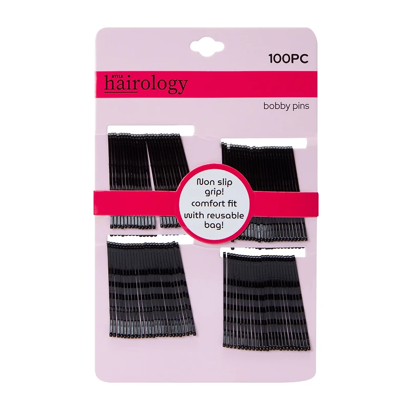 Black Bobby Pins 100-Count