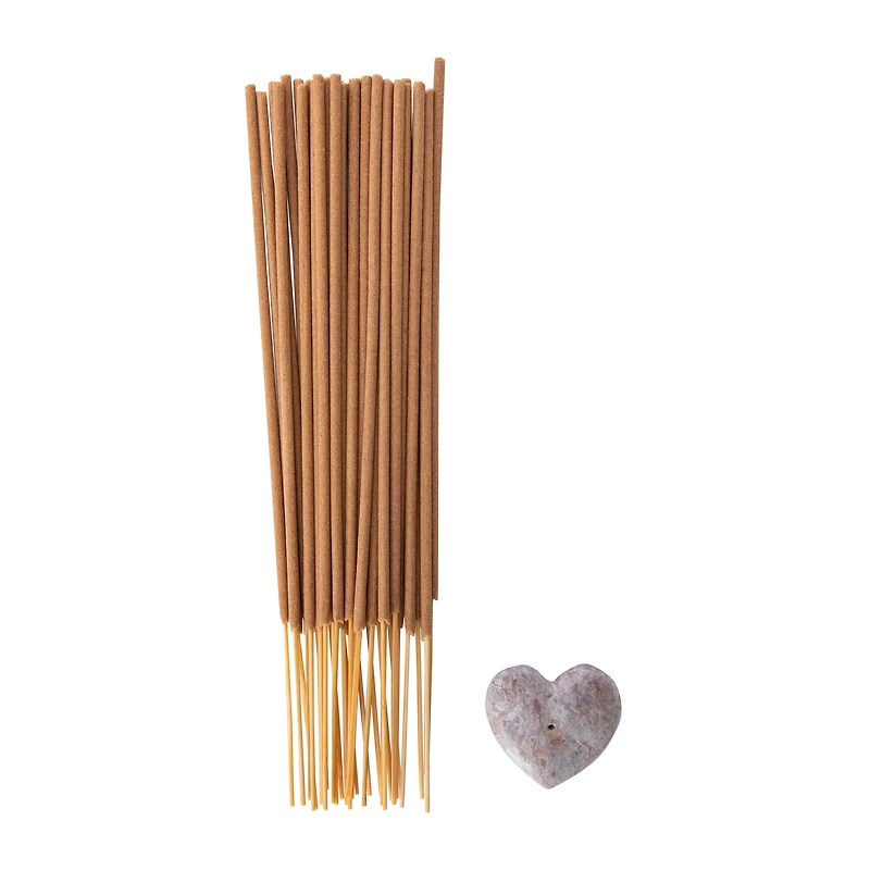 Heartstones Incense Sticks With Soapstone Holder