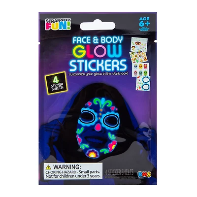 Face and Body Glow Stickers Pack 4-Sheets