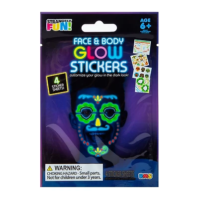 Face and Body Glow Stickers Pack 4-Sheets