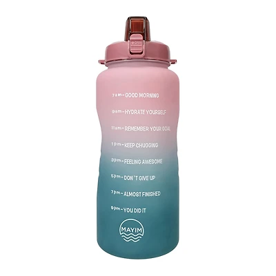 Mayim Ombre Motivational Water Bottle 64oz