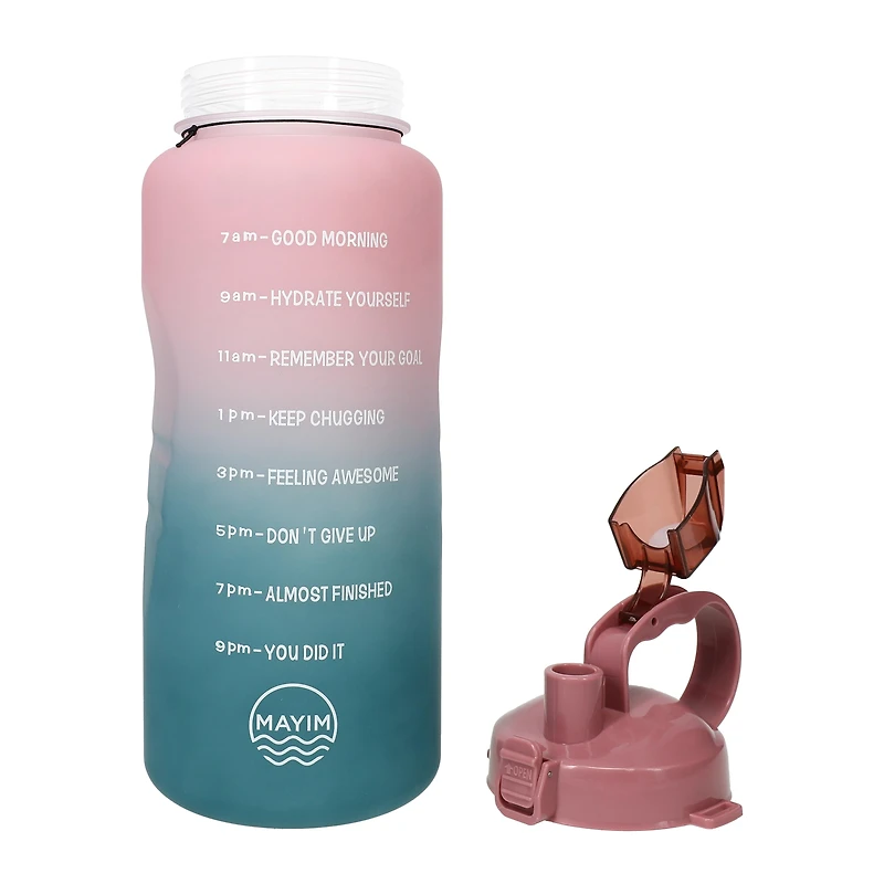 Mayim Ombre Motivational Water Bottle 64oz