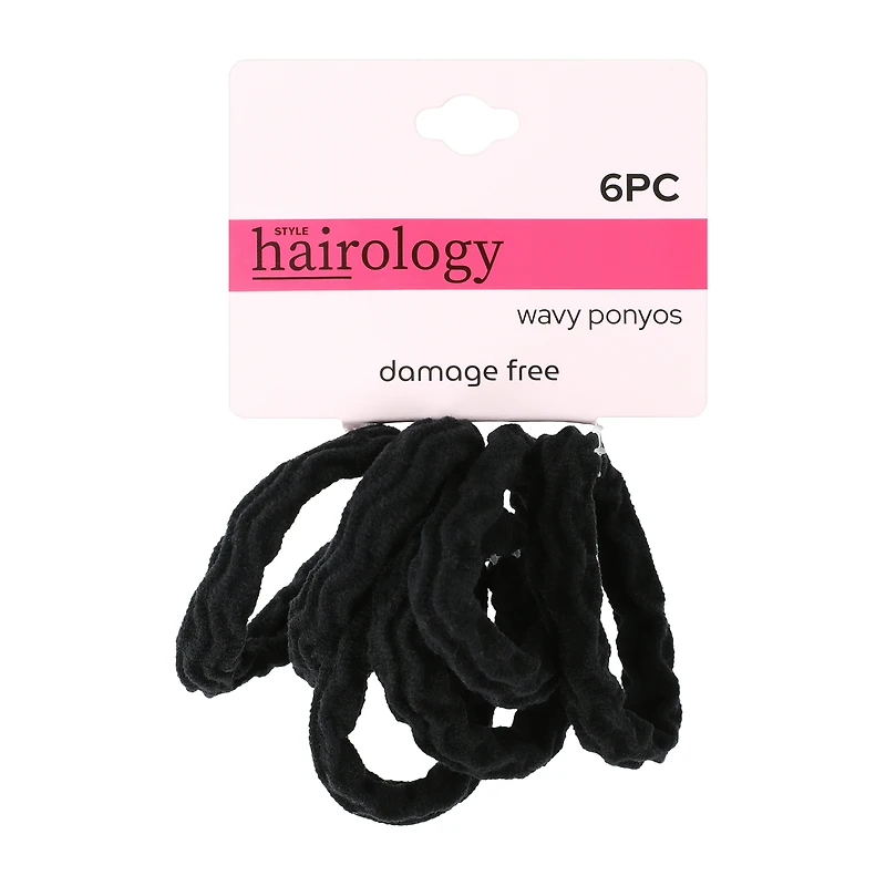 Wavy Damage-Free Ponyos Elastics 6-Count
