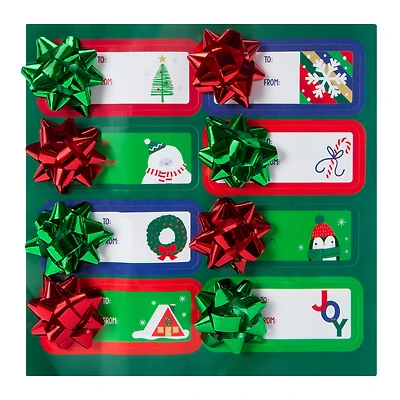 Gift Labels With Star Bow 8-piece