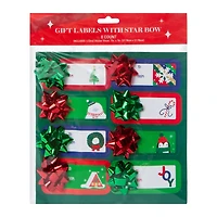 Gift Labels With Star Bow 8-piece