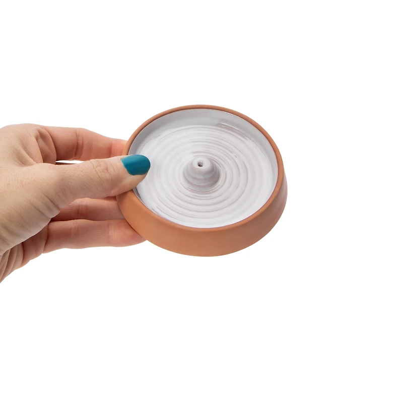 Round Ripple Incense Burner