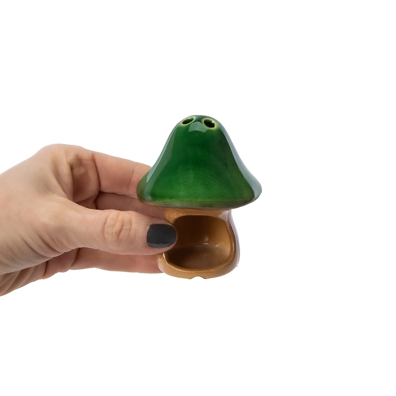 Ceramic Crackle Mushroom Incense Holder