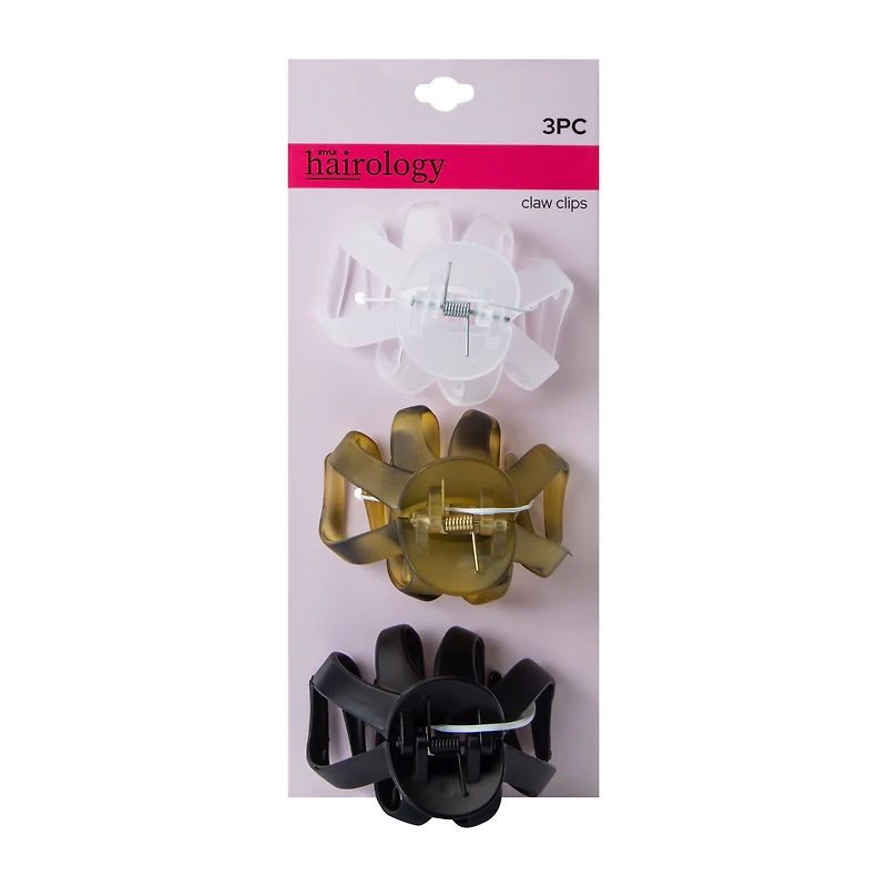 Flat Claw Clips 3-Pack