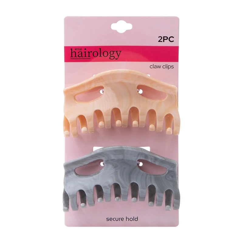 Marbleized Hair Claw Clips 2-Pack