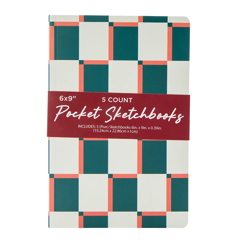 5-Count Pocket Sketchbooks 6in x 9in