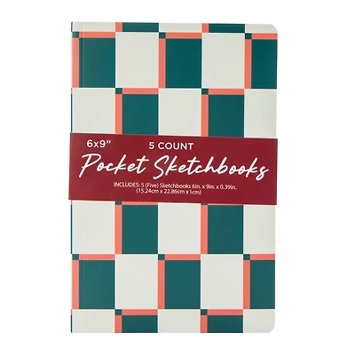 5-Count Pocket Sketchbooks 6in x 9in