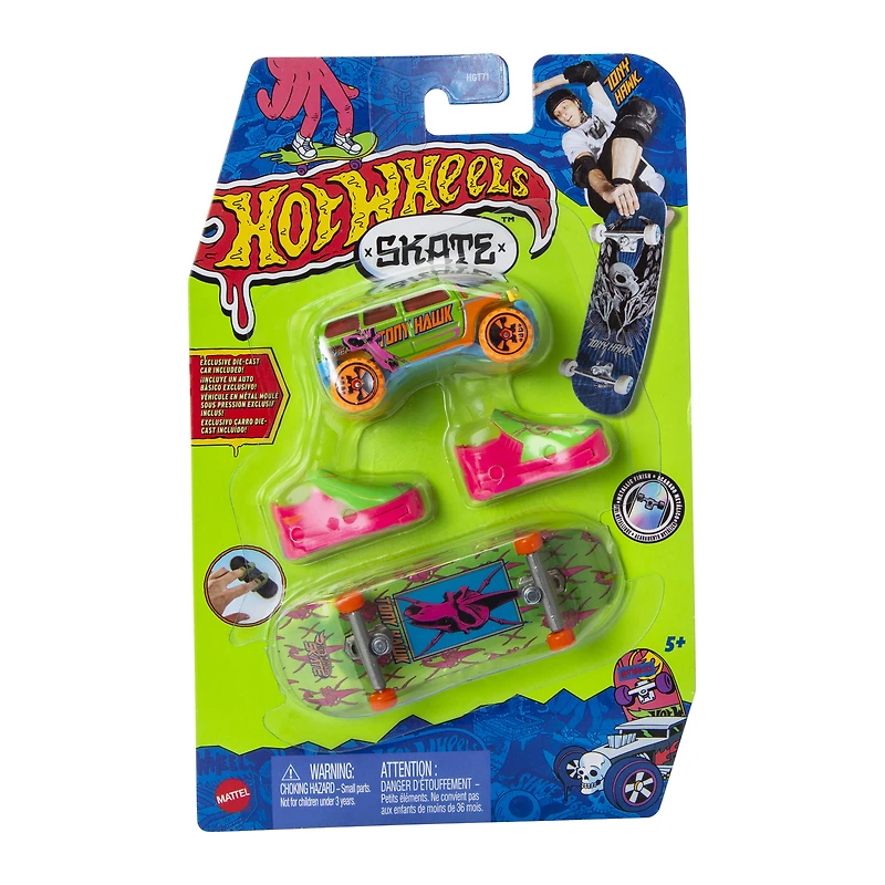 Hot Wheels® x Tony Hawk Fingerboard Skate Set (Styles May Vary)