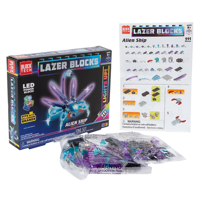 block tech® lazer blocks LED building kit