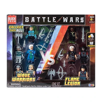 Block Tech® Battle Wars 10 Minifigures & Accessories Set