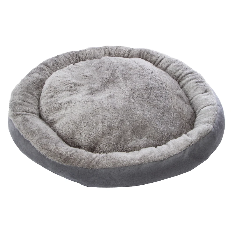 Round Plush Pet Bed 22in