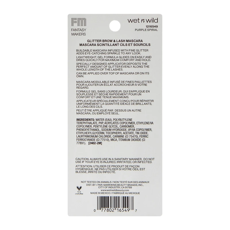 Wet N' Wild® FM Fantasy Makers Glitter Brow & Lash Mascara 0.33oz - Purple Spiral