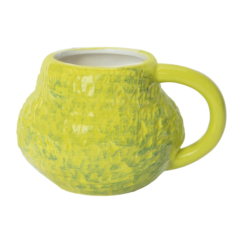 Grinch Face Sculpted Ceramic Mug