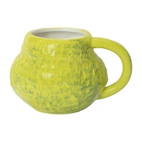 Grinch Face Sculpted Ceramic Mug