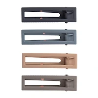 Matte Rectangle Barrette Hair Clips 4-Count