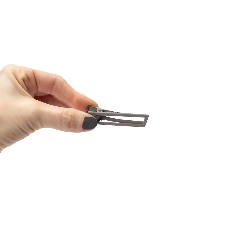 Matte Rectangle Barrette Hair Clips 4-Count