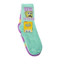 SpongeBob SquarePants™ Ladies 'Be Weird' Mid-Crew Socks 2-Pack