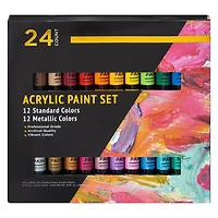 Acrylic Paint 24-Piece Set