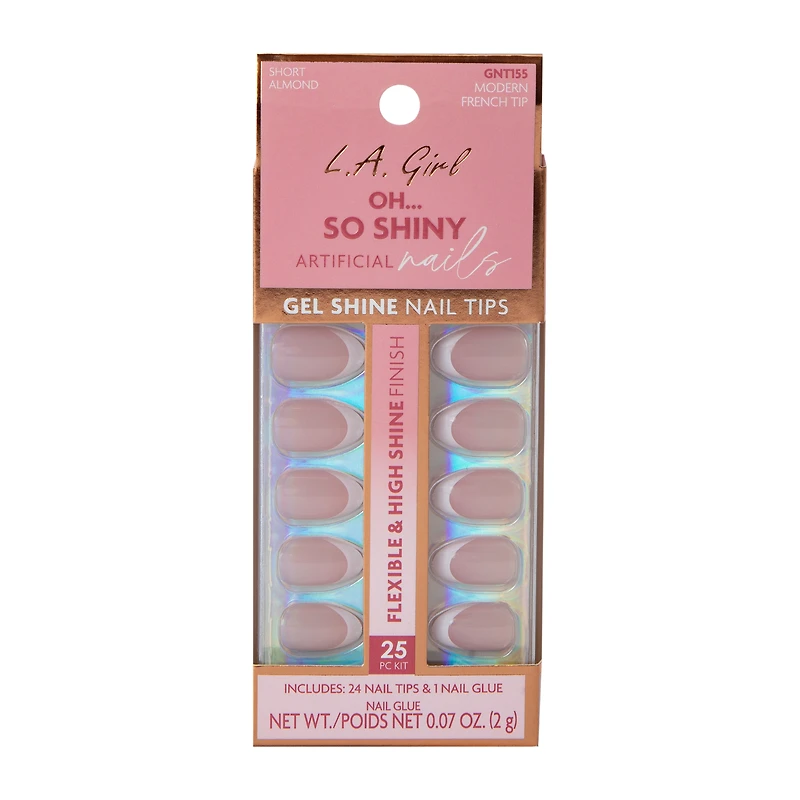 Oh... So Shiny Artificial Nails Modern French Kit 25-Pcs