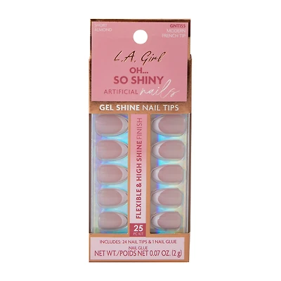 Oh... So Shiny Artificial Nails Modern French Kit 25-Pcs