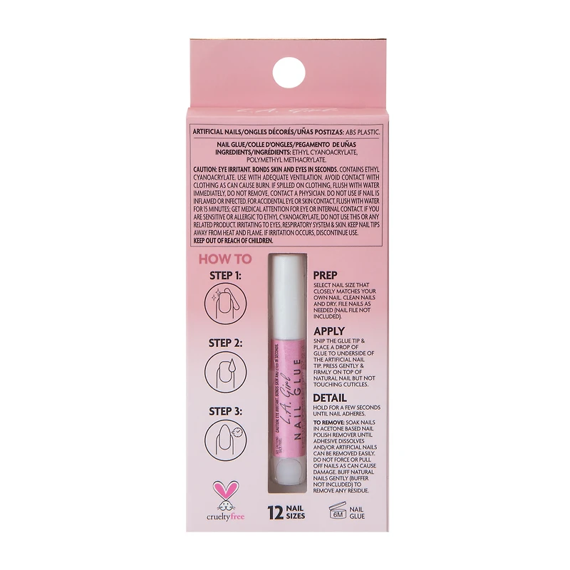 Oh... So Shiny Artificial Nails Modern French Kit 25-Pcs